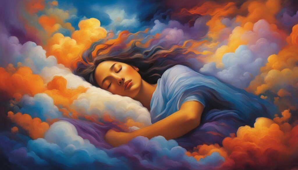 Sleeping person dreaming